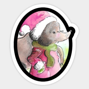 Mole Noelle - Christmas inspired designs Sticker